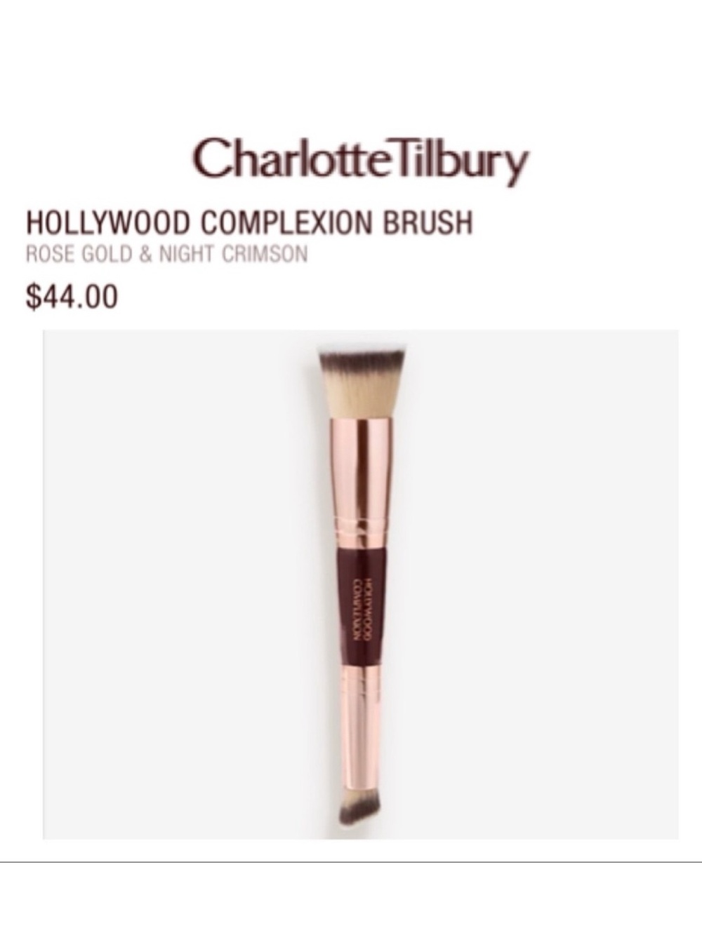 Charlotte Tilbury Hollywood Complexion Brush ~NEW~ 🆕